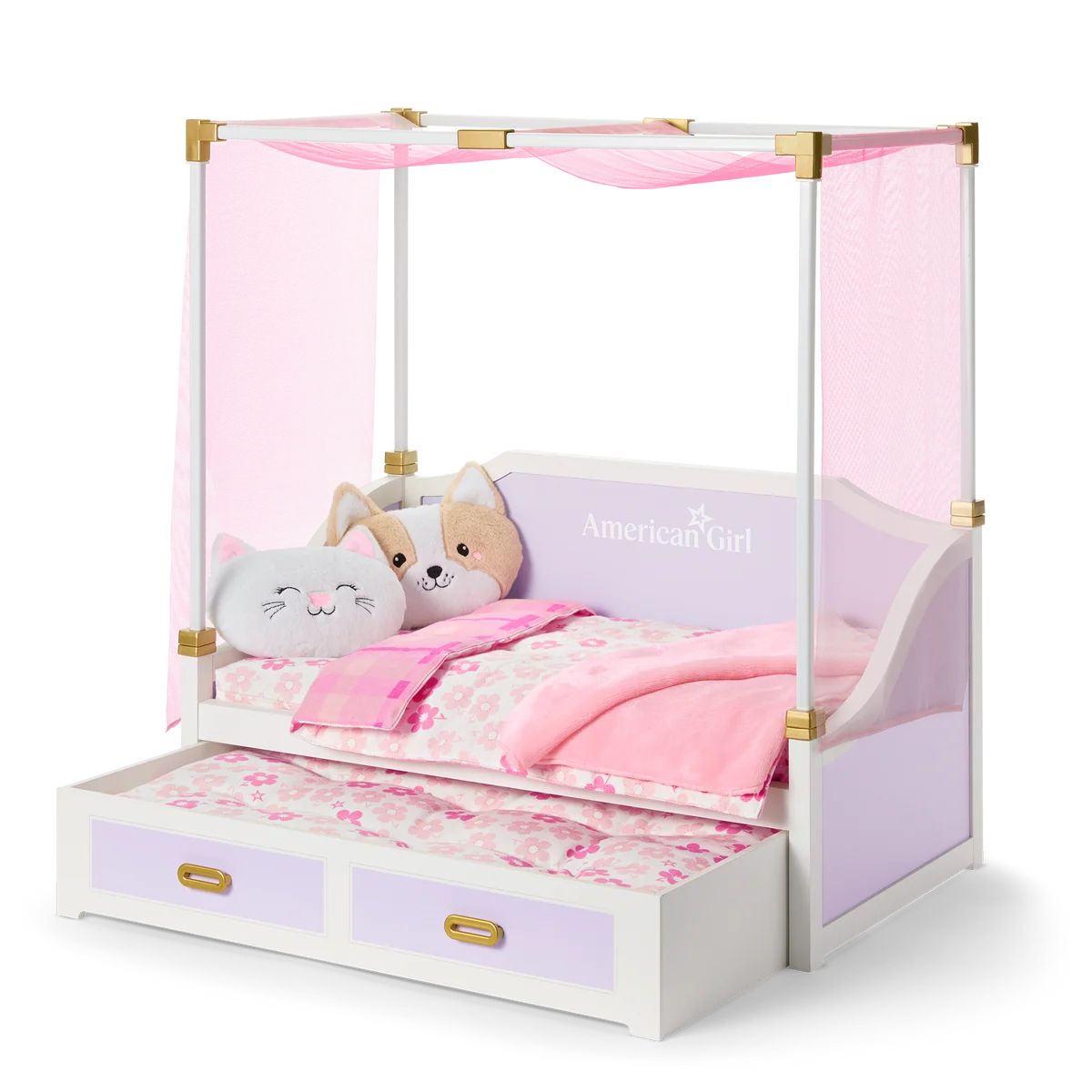 All Set for Sleepovers Canopy Bed for 18-inch Dolls
