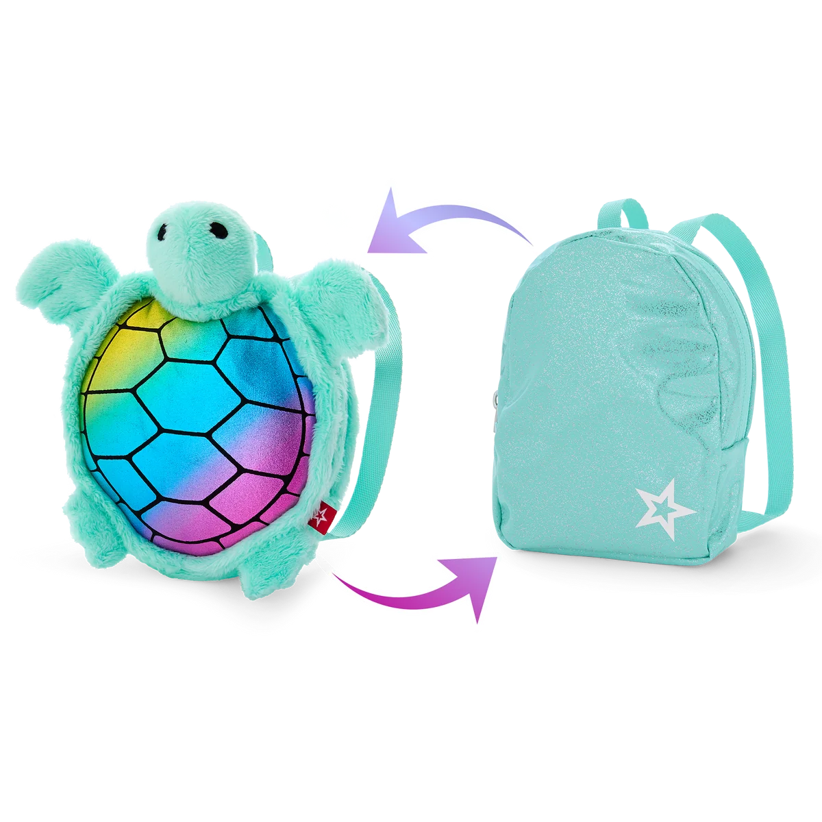 Shimmering Sea Turtle Backpack & Accessory Set for 18-inch Dolls