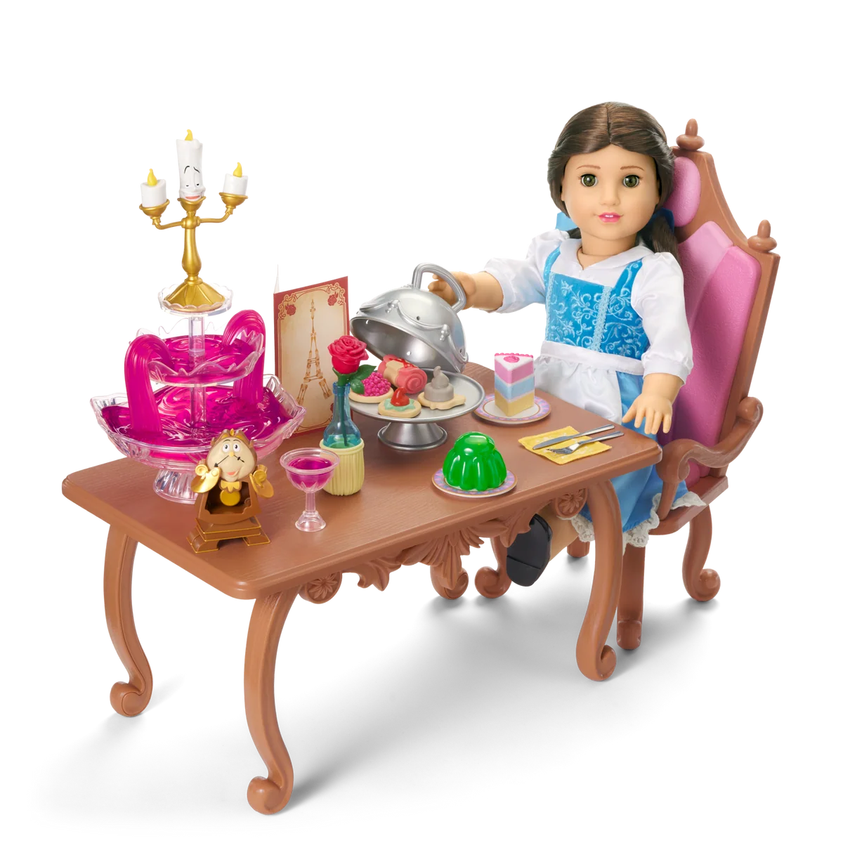 Disney Princess Belle Enchanted Castle Dining Set & Friends for 18-inch Dolls by American Girl®