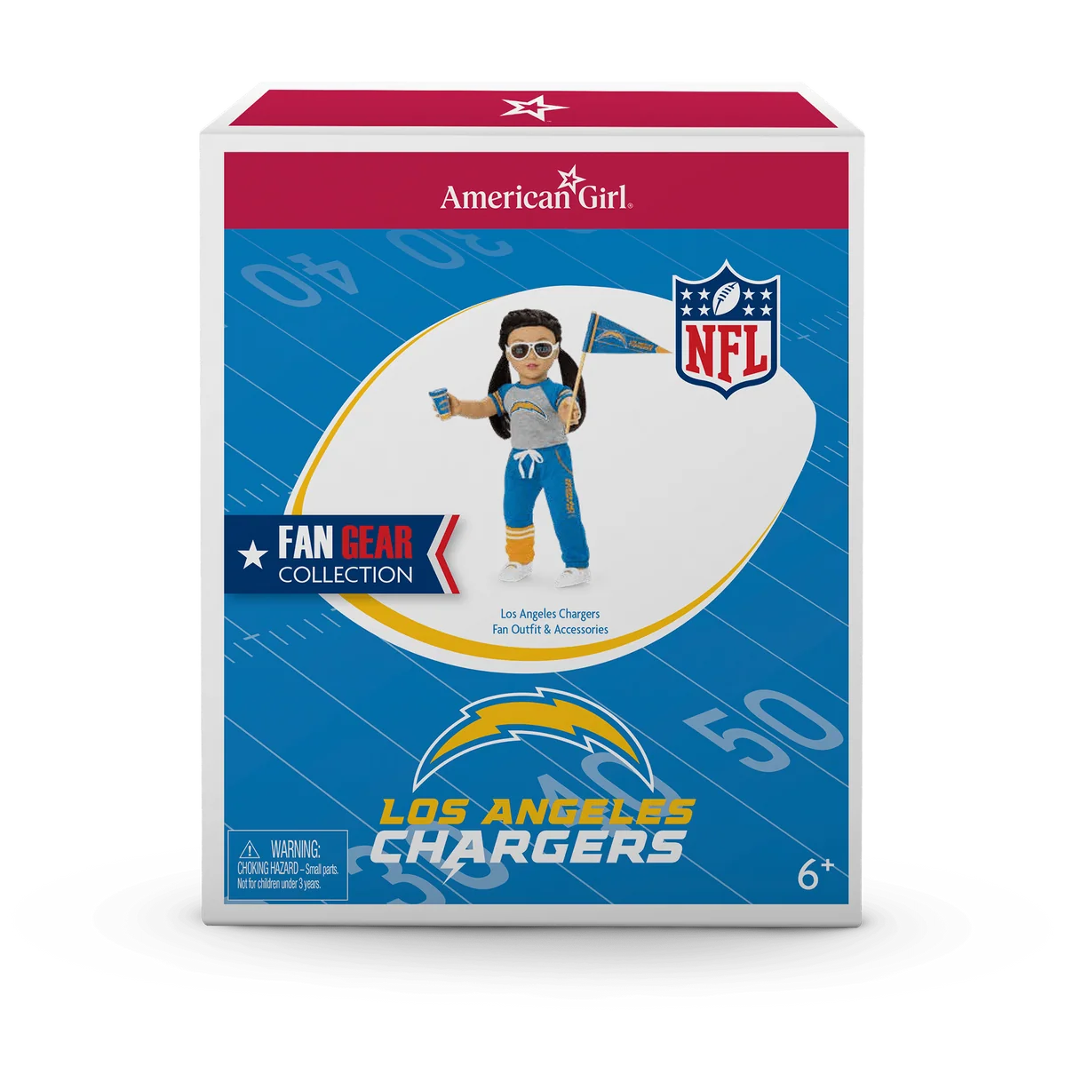 American Girl® x NFL Los Angeles Chargers Fan Outfit & Accessories for 18-inch Dolls
