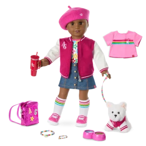 Truly Me™ 18-inch Doll #114, Puppy, Mini Backpack & Accessories AG™ Star Squad Bundle