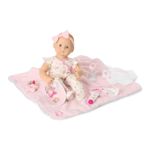 Bitty Baby® Doll #3 with blonde hair Care & Play Set
