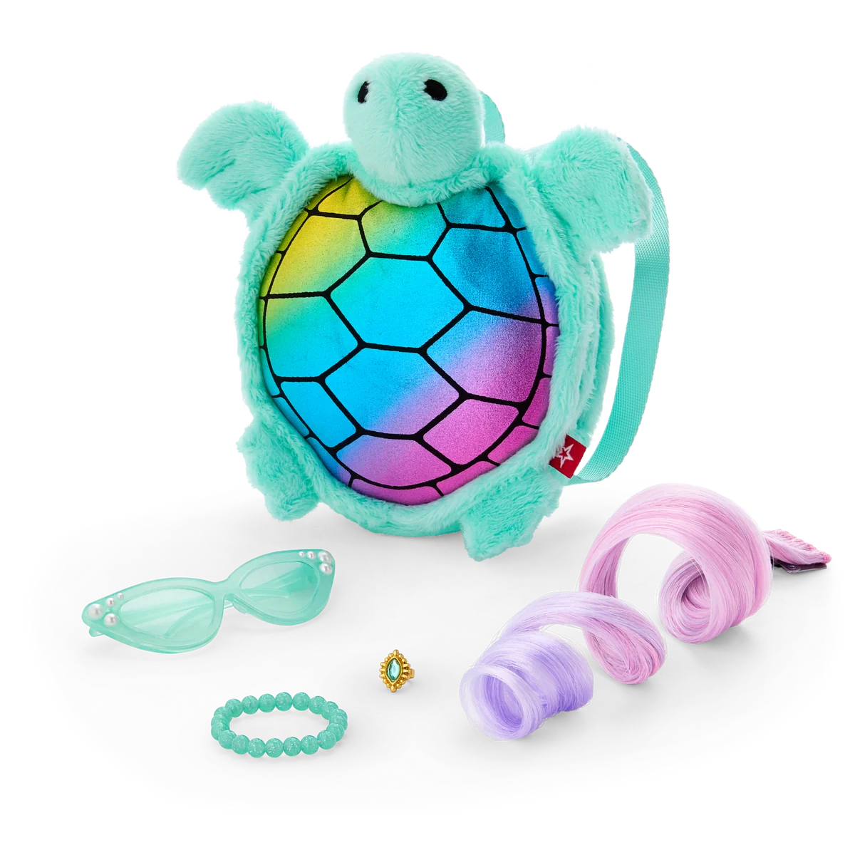 Glam Shimmering Ocean Outfit & Shimmering Sea Turtle Backpack & Accessory Set Bundle