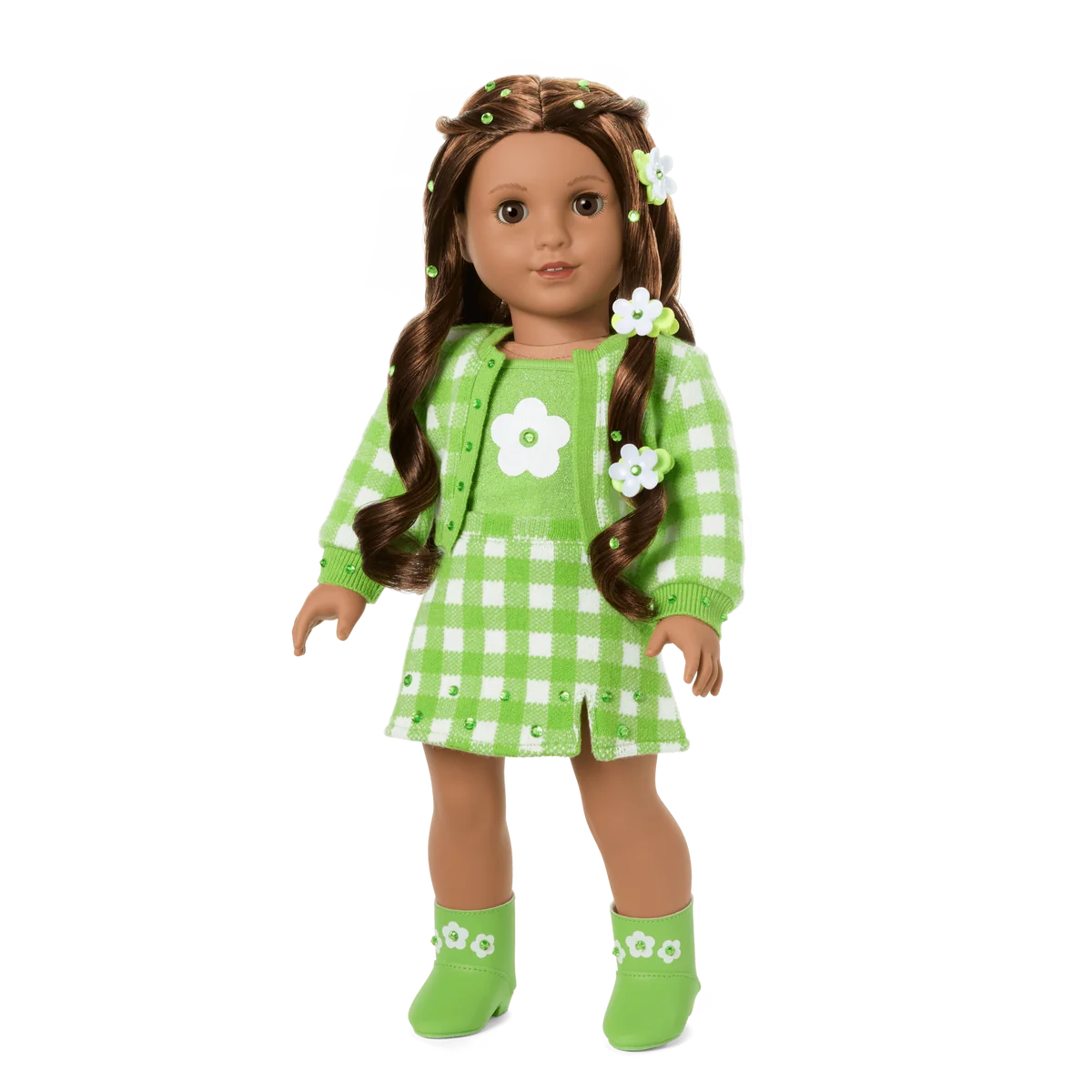 August Peridot Glow Outfit for 18-inch Dolls