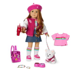 Truly Me™ 18-inch Doll #103, Puppy, Mini Backpack & Accessories AG™ Star Squad Bundle
