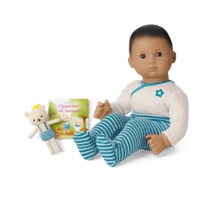 Bitty Baby® Doll #5 in Soft Blue + Bear Friend & Board Book