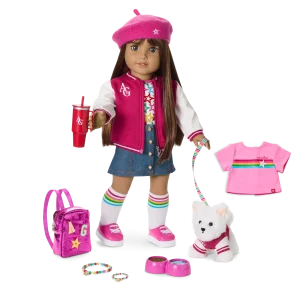 Truly Me™ 18-inch Doll #122, Puppy, Mini Backpack & Accessories AG™ Star Squad Bundle