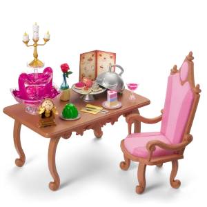 Disney Princess Belle Enchanted Castle Dining Set & Friends for 18-inch Dolls by American Girl®